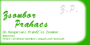 zsombor prahacs business card